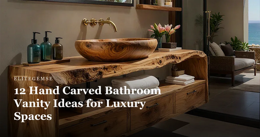 hand carved vanity ideas: Live Edge Natural Solid Wood Floating Bathroom Vanity
