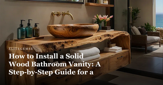 install solid wood vanity: Live Edge Natural Solid Wood Floating Bathroom Vanity