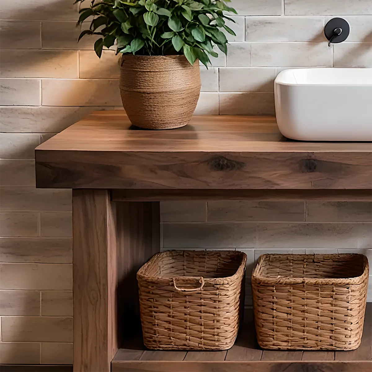 Elmstone Vanity – Solid Oak Farmhouse Bathroom Design - Elitegemse