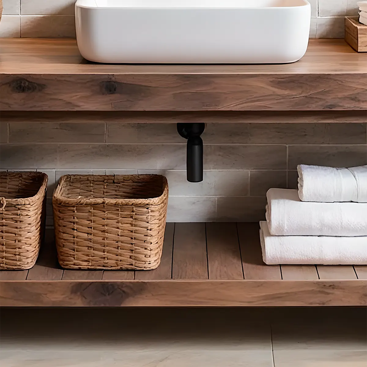 Elmstone Vanity – Solid Oak Farmhouse Bathroom Design - Elitegemse