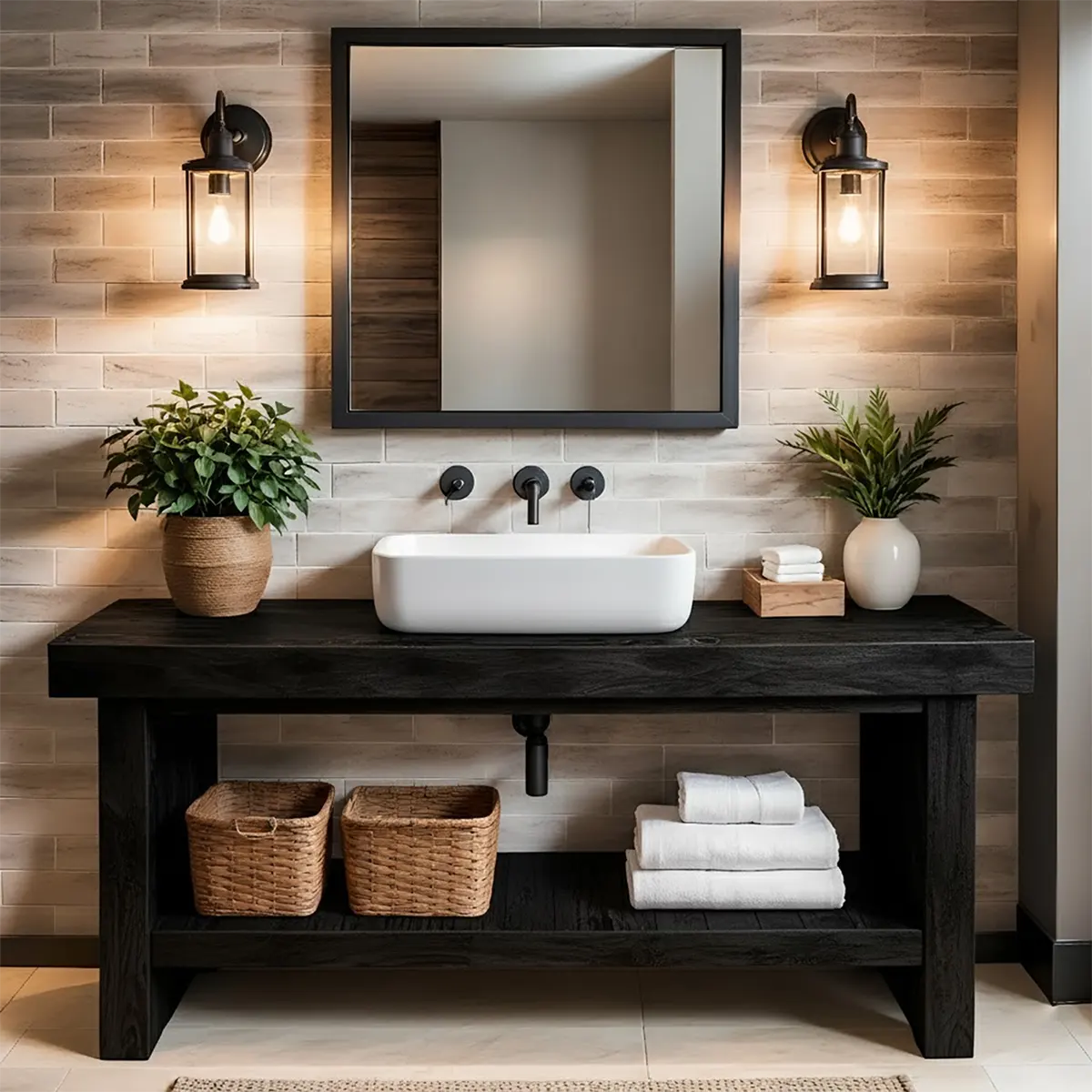 Elmstone Vanity – Solid Oak Farmhouse Bathroom Design - Elitegemse