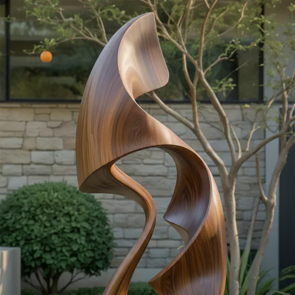 Fluid Wave Abstract Sculpture for Contemporary Spaces - Woodenecho