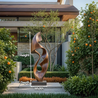 Fluid Wave Abstract Sculpture for Contemporary Spaces - Woodenecho