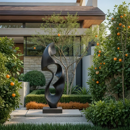 Fluid Wave Abstract Sculpture for Contemporary Spaces - Woodenecho