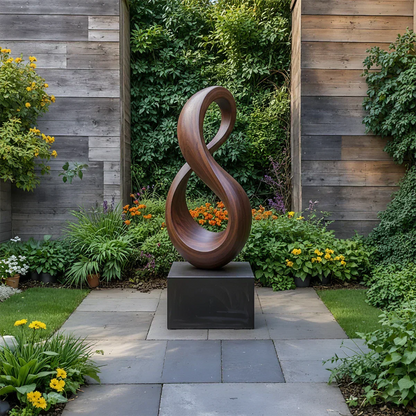 Modern Infinity Abstract Sculpture for Home & Gallery Display - Rustirawood