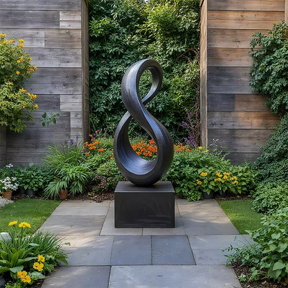 Modern Infinity Abstract Sculpture for Home & Gallery Display - Woodenecho