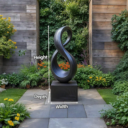 Modern Infinity Abstract Sculpture for Home & Gallery Display - Woodenecho