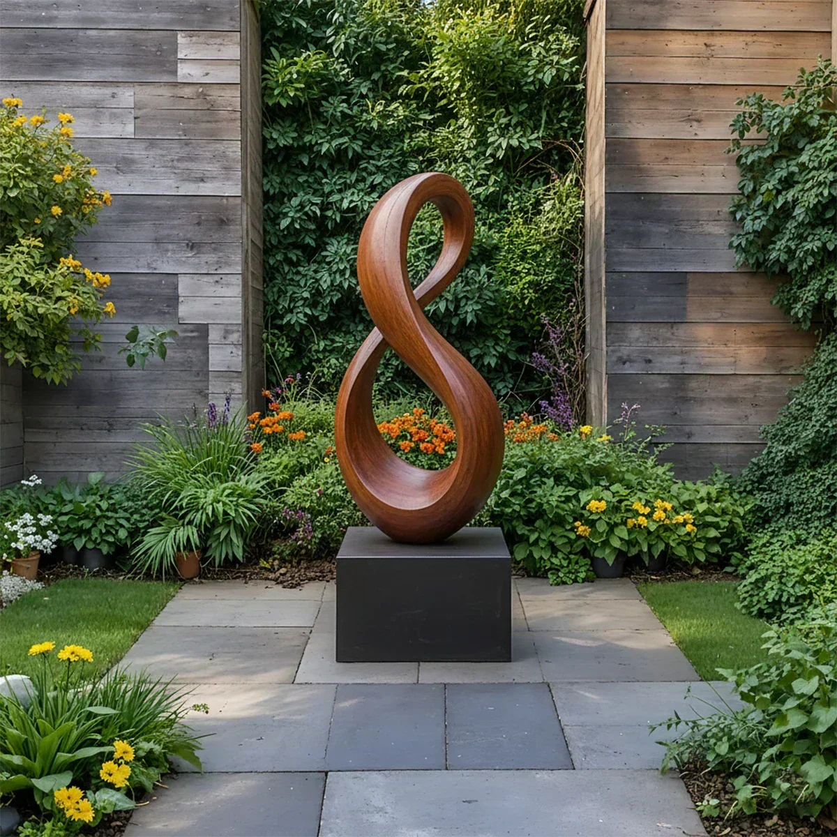 Modern Infinity Abstract Sculpture for Home & Gallery Display - Woodenecho