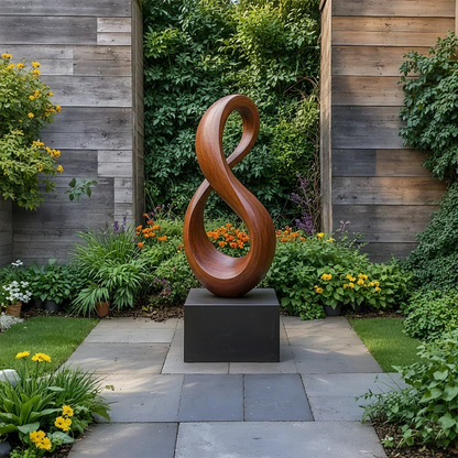 Modern Infinity Abstract Sculpture for Home & Gallery Display - Woodenecho