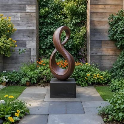 Modern Infinity Abstract Sculpture for Home & Gallery Display - Woodenecho