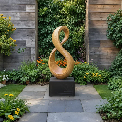Modern Infinity Abstract Sculpture for Home & Gallery Display - Woodenecho