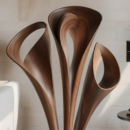 Modern Petal-Form Abstract Sculpture for Artistic Interiors - Woodenecho