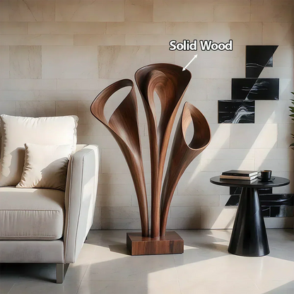 Modern Petal-Form Abstract Sculpture for Artistic Interiors - Woodenecho