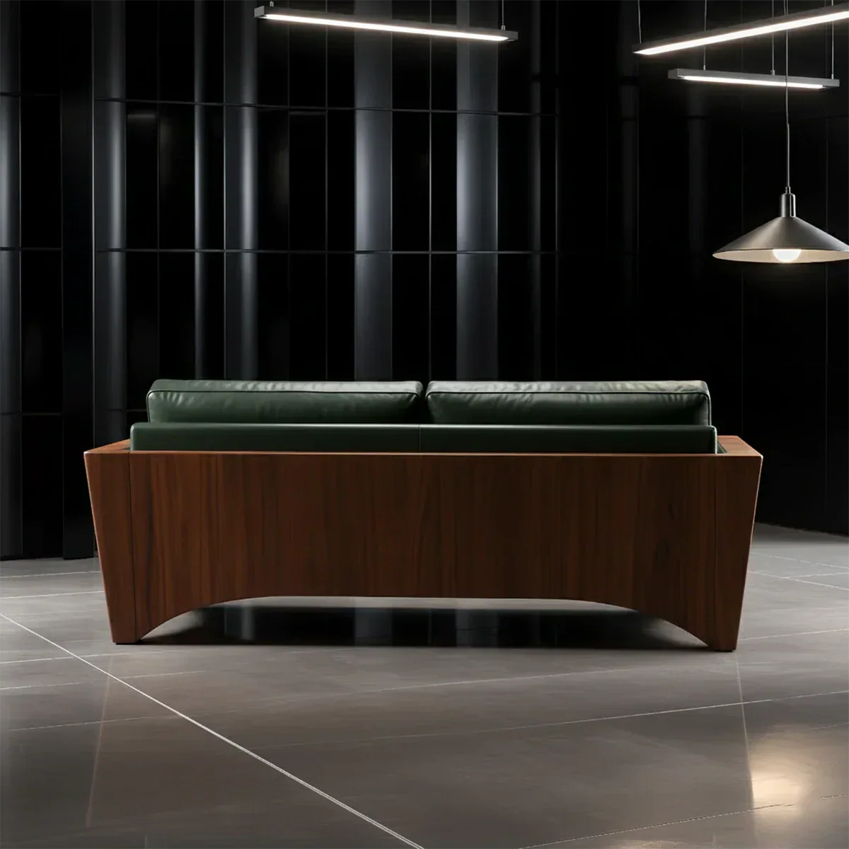 Premium Leather Solid Wood Sofa – Modern Rustic Minimalist - Rustirawood