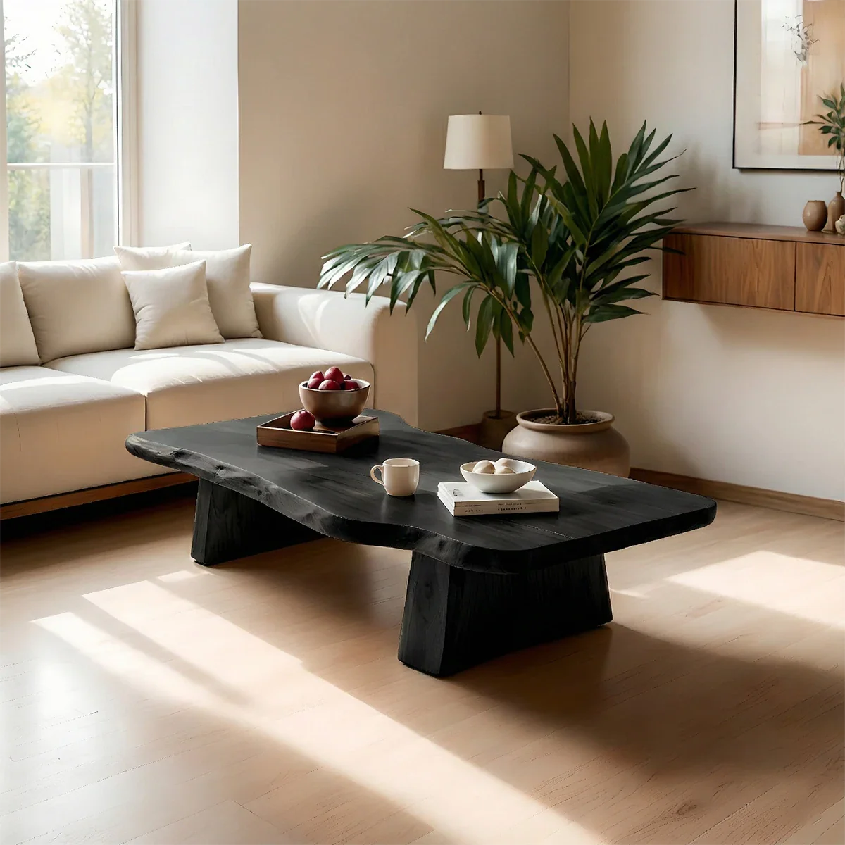 Premium Solid Wood Coffee Table – Modern Minimalist Living Room Table - Woodenecho