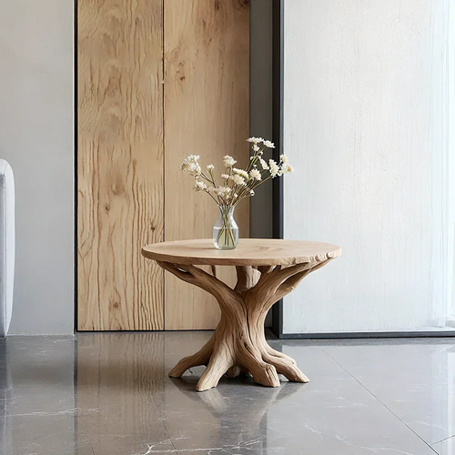Solid Wood Center Table – Modern Sculptural Rootform Design - Woodenecho