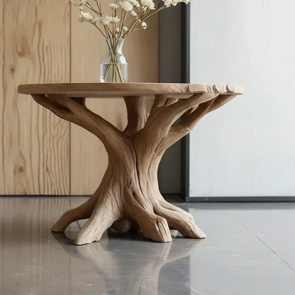 Solid Wood Center Table – Modern Sculptural Rootform Design - Woodenecho