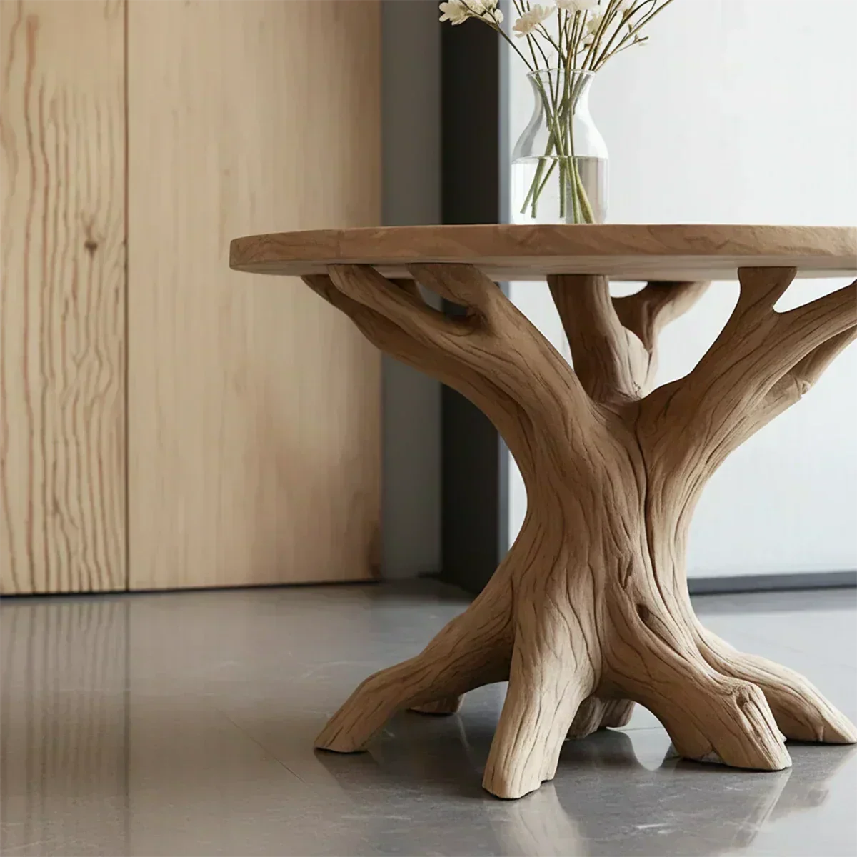 Solid Wood Center Table – Modern Sculptural Rootform Design - Woodenecho