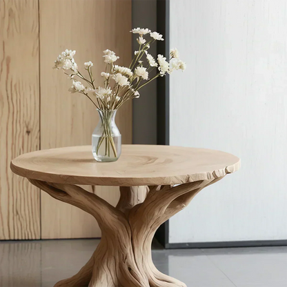 Solid Wood Center Table – Modern Sculptural Rootform Design - Woodenecho
