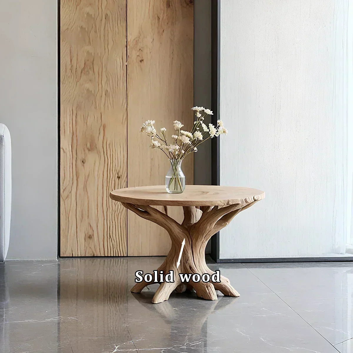 Solid Wood Center Table – Modern Sculptural Rootform Design - Woodenecho