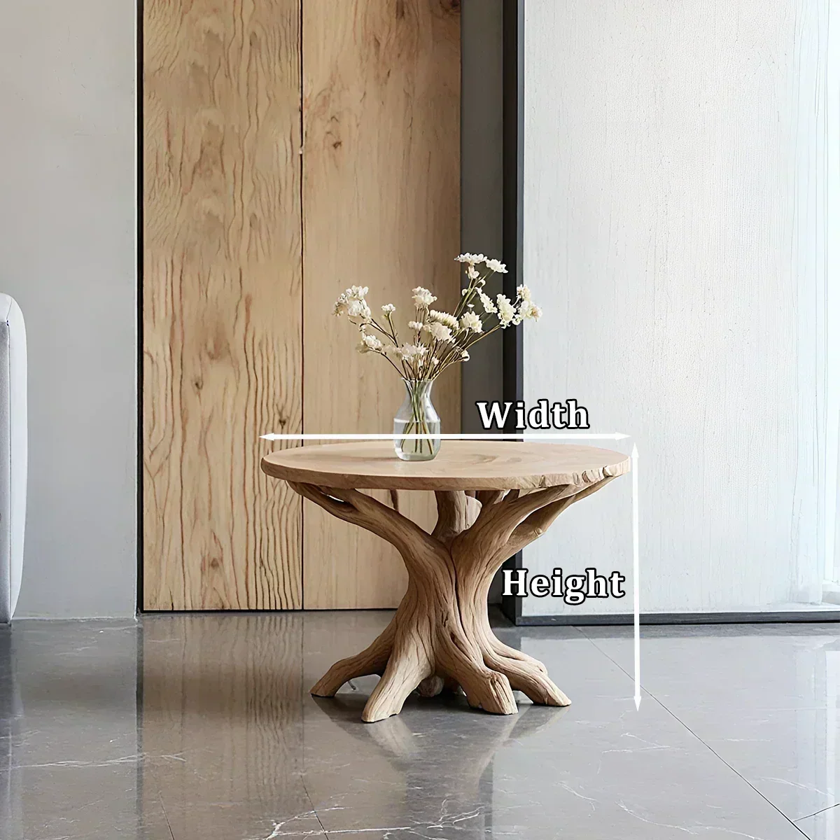 Solid Wood Center Table – Modern Sculptural Rootform Design - Woodenecho