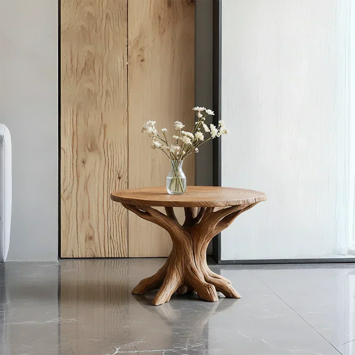 Solid Wood Center Table – Modern Sculptural Rootform Design - Woodenecho