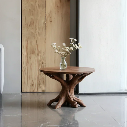 Solid Wood Center Table – Modern Sculptural Rootform Design - Woodenecho