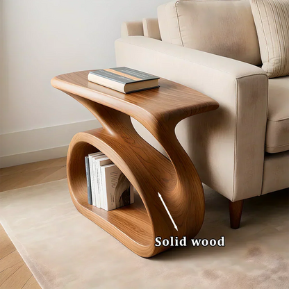 Solid Wood End Table – Organic Modern Harmony - Woodenecho
