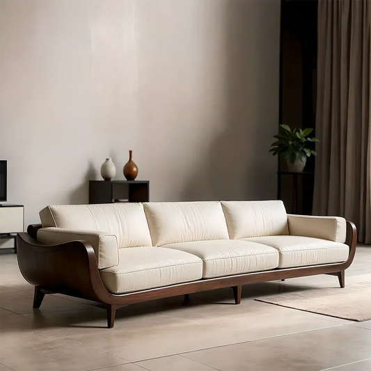 Solid Wood Sofa – Modern Classic Grace Reimagined - Woodenecho