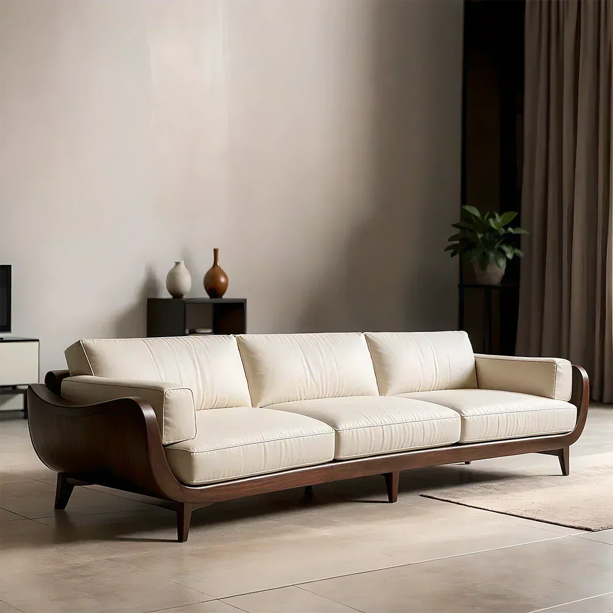 Solid Wood Sofa – Modern Classic Grace Reimagined - Woodenecho