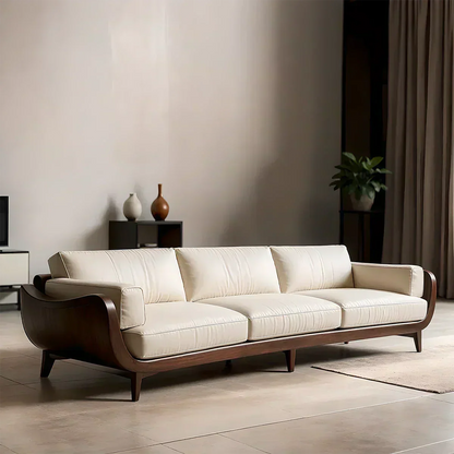 Solid Wood Sofa – Modern Classic Grace Reimagined - Woodenecho