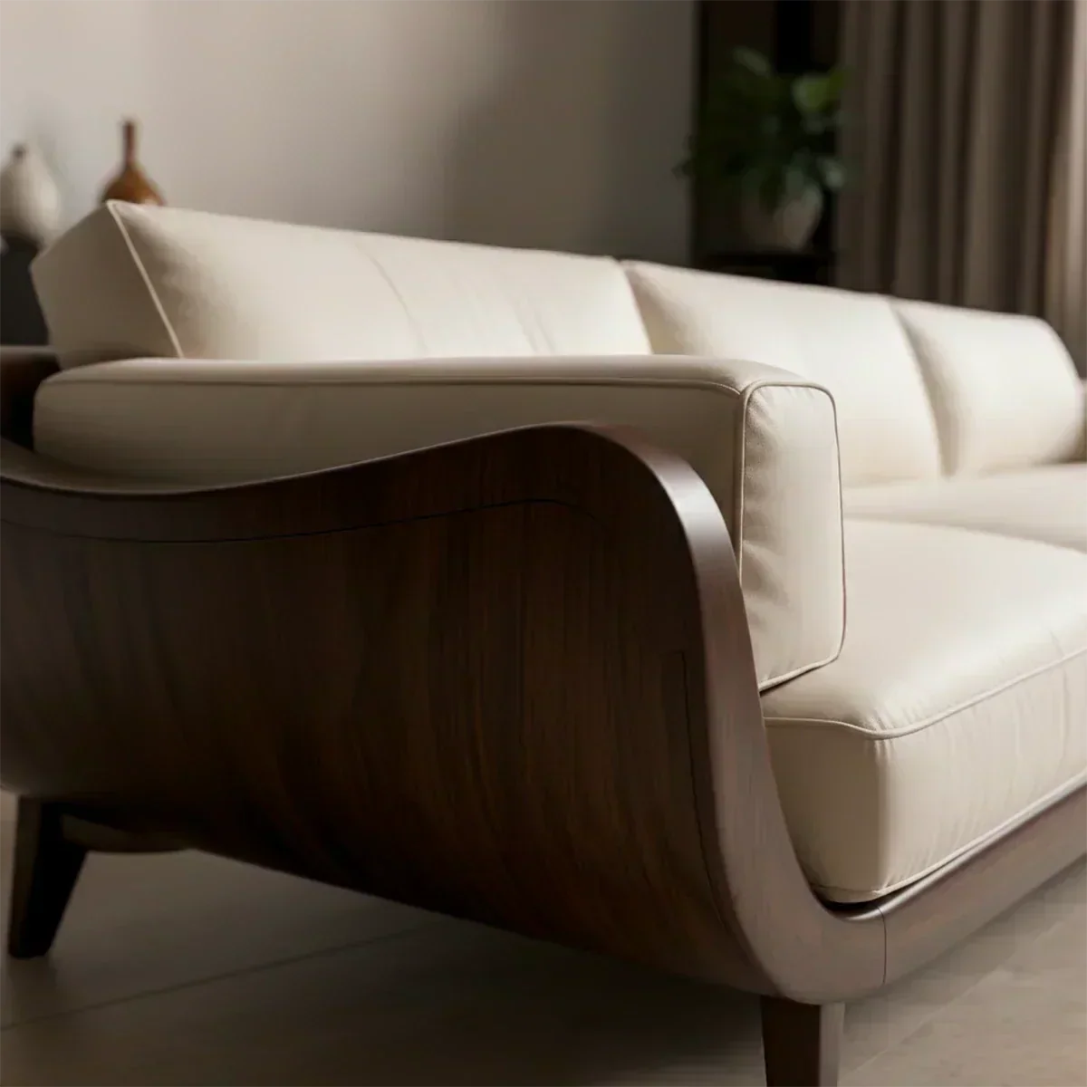 Solid Wood Sofa – Modern Classic Grace Reimagined - Woodenecho