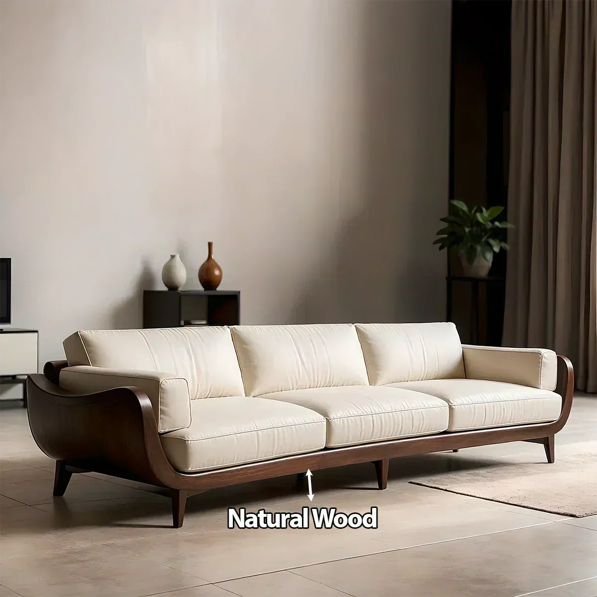 Solid Wood Sofa – Modern Classic Grace Reimagined - Woodenecho