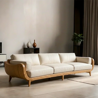 Solid Wood Sofa – Modern Classic Grace Reimagined - Woodenecho