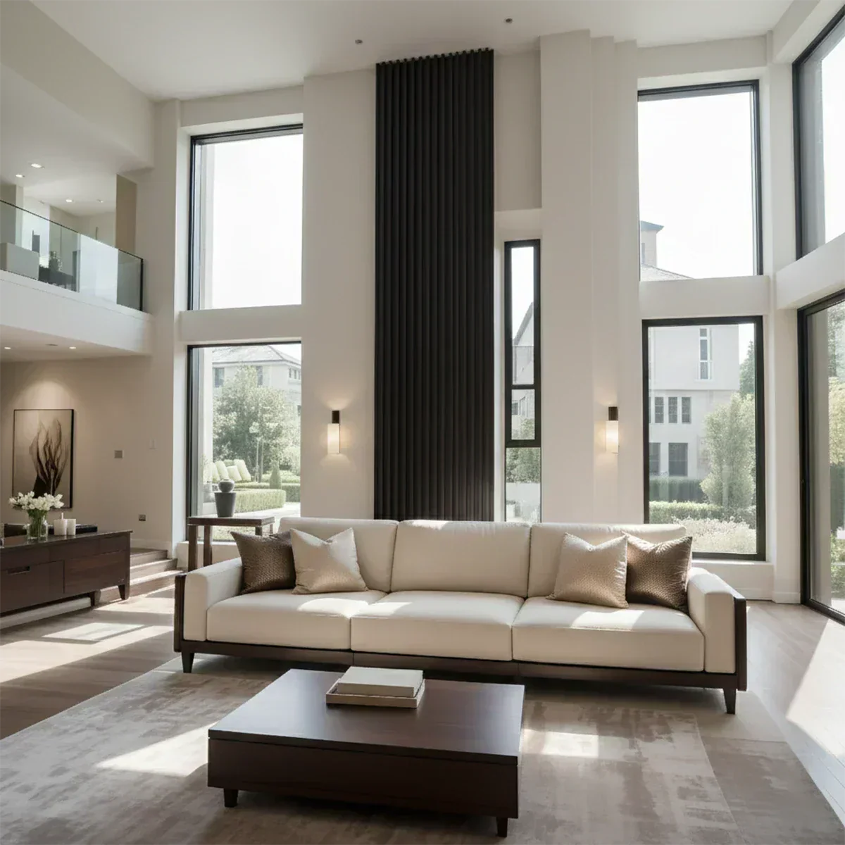 Solid Wood Sofa – Modern Minimalist Elegance - Woodenecho