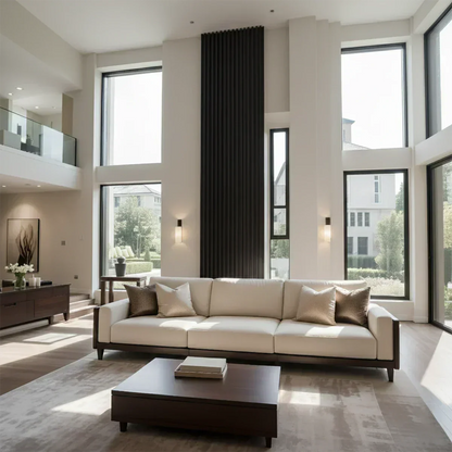 Solid Wood Sofa – Modern Minimalist Elegance - Woodenecho