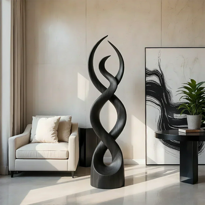 Twisted Harmony Abstract Sculpture for Modern Interiors - Woodenecho