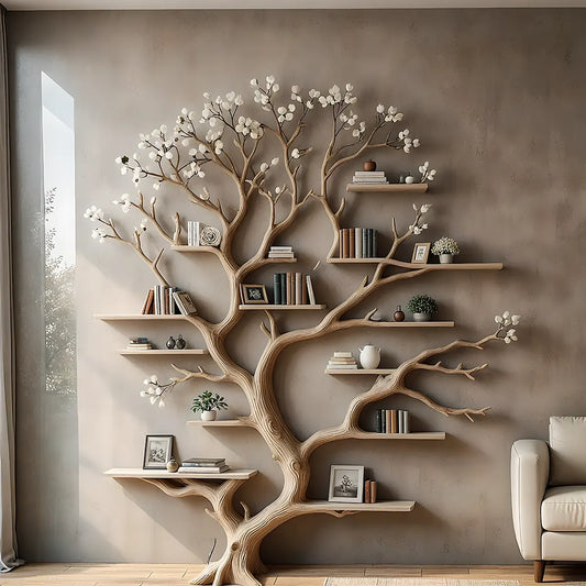 Solid wood bookshelf for home decoration - Timeless beauty