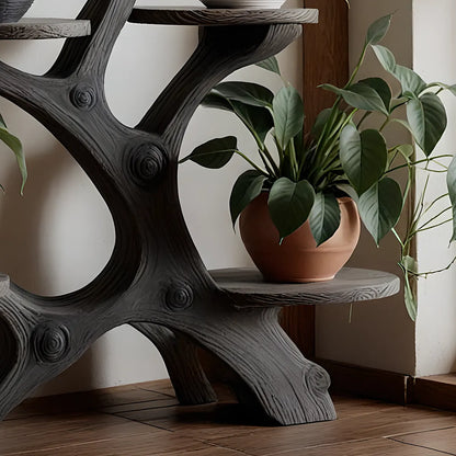 Driftwood plant stand helps elevate your home space