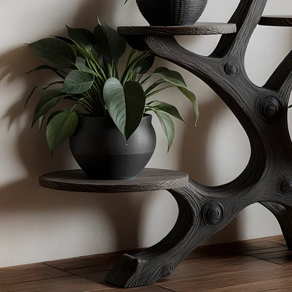 Driftwood plant stand helps elevate your home space