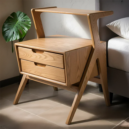 Handcrafted Natural Solid Wood Sculptural Nightstand - Elitegemse - View 7