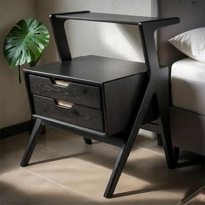 Handcrafted Natural Solid Wood Sculptural Nightstand - Elitegemse - View 8