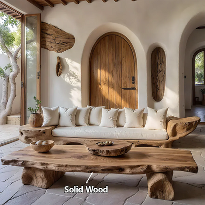 Live-Edge Solid Wood Coffee Table – Rustic Minimal Masterpiece - Elitegemse - View 2