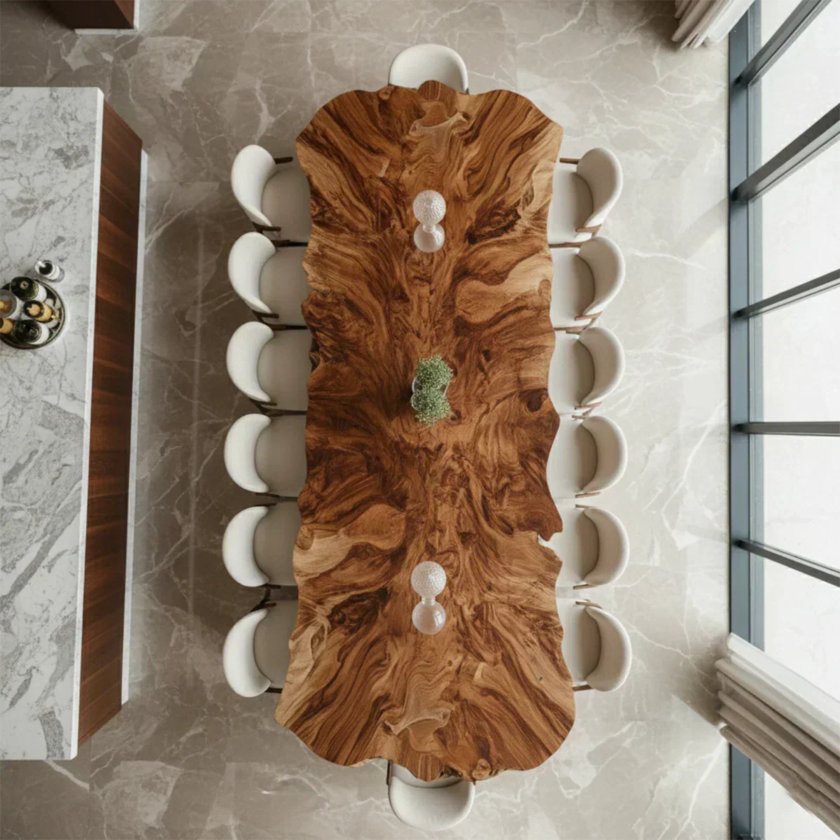 Natural Solid Wood Dining Table in Modern Luxury Style - Elitegemse - View 2
