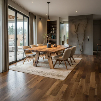 Natural Solid Wood Dining Table in Rustic Luxury Style – A Warm, Handcrafted Centerpiece - Elitegemse - View 2