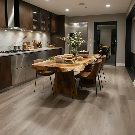 Natural Solid Wood Live-Edge Dining Table - Elitegemse