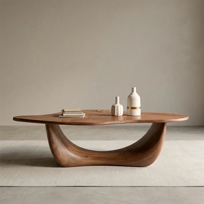 Organic Loop Sculptural Coffee Table in Natural Solid Wood - Elitegemse - View 3