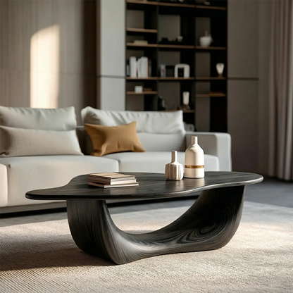 Organic Loop Sculptural Coffee Table in Natural Solid Wood - Elitegemse - View 8