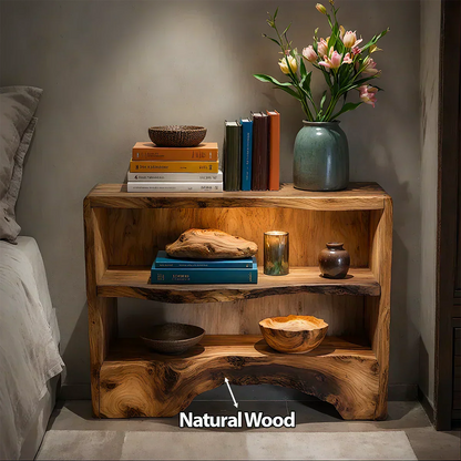 Solid Wood Nightstand – Natural Flow Design - Elitegemse - View 5